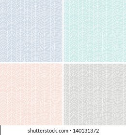 Conjunto clásico de chevron dibujado a mano sin fisuras. Colección de elegante fondo zig zag. Textura de línea. Ilustración del vector
