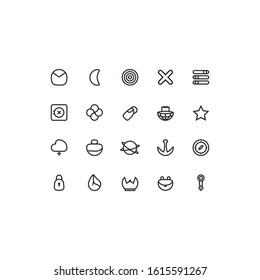 Set of classic icons for web