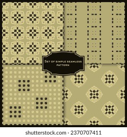 Set of Classic Pattern Ornament, Seamless Geometric Pattern for Design, Wallpaper, Fashion Print, Trendy Decor, Home Textile, Retro Decor. Vector.	