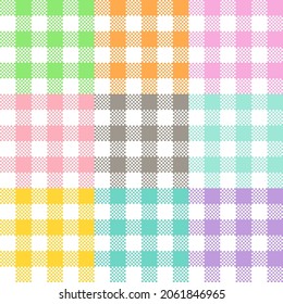 A set of Classic seamless checkers pattern design for decorating, wrapping paper, wallpaper, fabric, backdrop and etc.