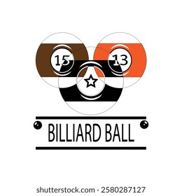 Set Classic Simple badge billiard logo, billiard club vector design on white background