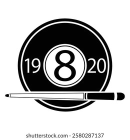 Set Classic Simple badge billiard logo, billiard club vector design on white background