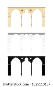 Set of Classic Stone Arch - Illustration Isolated Icon  