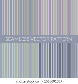 Set of classic stripes seamless patterns. Beige, pink, green and blue striped background in retro, vintage style. Design for greeting cards, invitations, textile fabric, wallpaper or wrapping paper