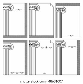 Set of classical Greek border frame