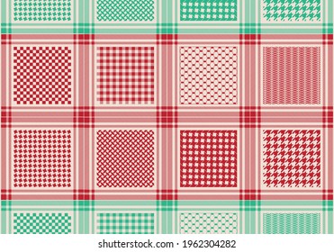 Set of classical keffiyeh vector pattern