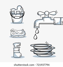 set clean house equipment and domestic service