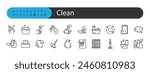 set of clean icons, hygiene, cleaning, housework