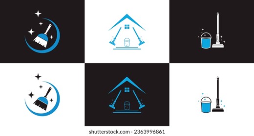 Set clean logo design with unique style concept Premium Vector