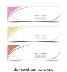 set of clean modern banner label sticker templates vector isolated