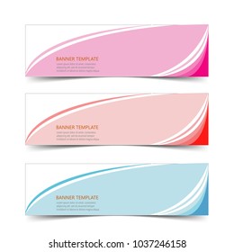 set of clean modern banner label sticker templates vector isolated