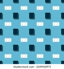 Set Clean paper and Stacks paper money cash on seamless pattern. Vector