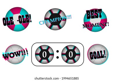 Set of clean stickers in the style of social media. User interface. Ui. Web design. Social media concept. Vector illustration. EPS10