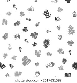 Set Clean vase, Water spray bottle, Washing dishes and Cleaning service on seamless pattern. Vector