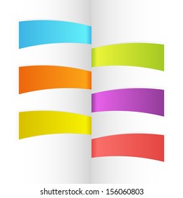 Set of clean vector color empty ribbons