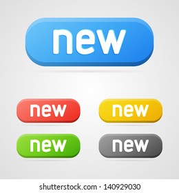 Set of clean vector color new web elements