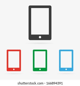 Set of clean vector color smartphone symbol icons