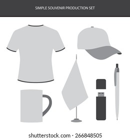 Set of clean vector elements for branding corporate identity