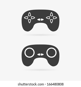 Set of clean vector gamepad symbol icons