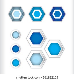 A set of clean vector infographic elements with gradient shading in a modern style. These shapes can be used as part of your informational design.