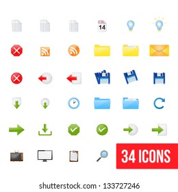 Set of clean vector web icons