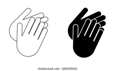 Juego de limpiar tu mano sucia, el icono de la ilustración del vector de higiene de lavado, el símbolo plano de prevención aislado en fondo blanco