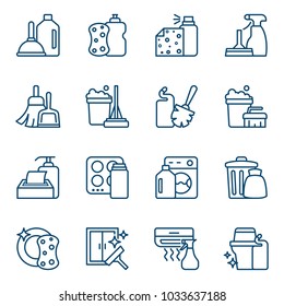Set of cleaning icons. Vector illustration