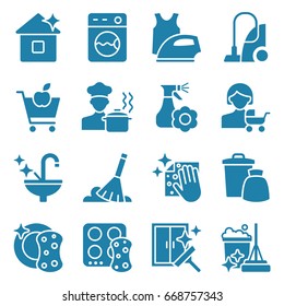 Set of cleaning icons. Vector illustration