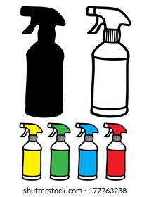 set of cleaning products