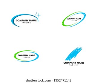 Set of Cleaning Service Business logo design