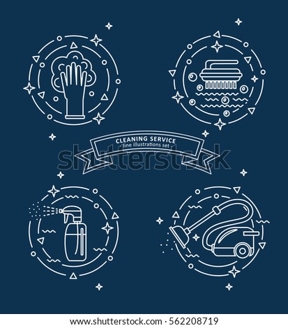 set cleaning service illustrations different cleaning stock vector different cleaning services