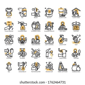 Conjunto de iconos perfectos de línea delgada y píxel para cualquier proyecto web y de aplicación. 