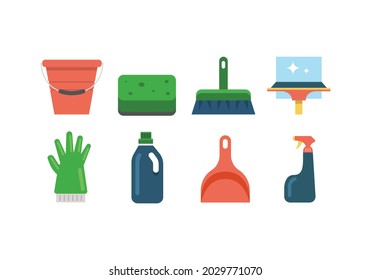conjunto de iconos de herramientas de limpieza vector