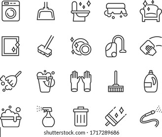 set of cleanning icons, housekeeping, clean, washing