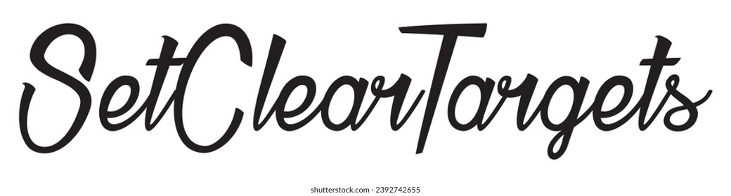 set clear targets text on white background.