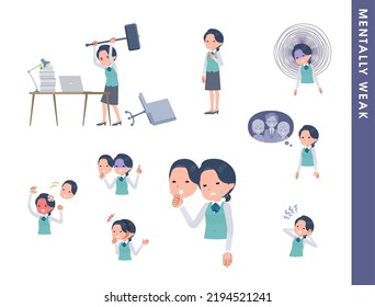 A set of Clerk woman spirit is weak.It's vector art so easy to edit.