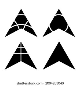 Set of click arrow vector  icons for computer and notebook.