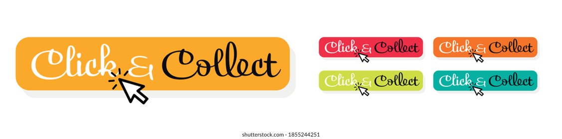 Set of Click and collect button