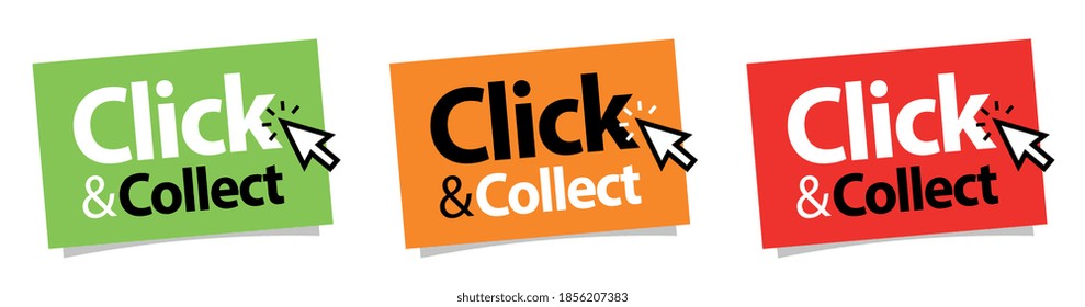 Set of Click and collect label