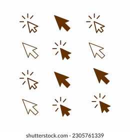 set of click vector icon