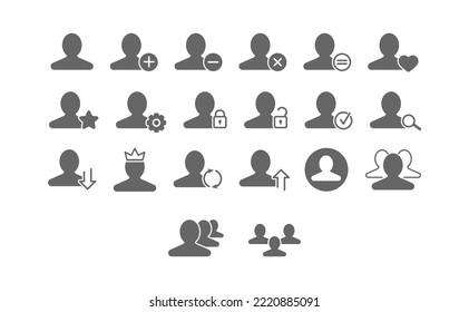 Un conjunto de iconos de cliente. Icono de persona VIP. El icono del cliente. Estilo plano