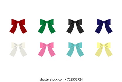 Set of clip art bows, vector
