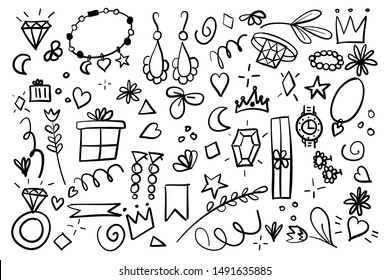 Set of clip art elements good for postcard paper decoration package decoration