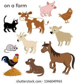 set clip art vector graphics farmlife 11 pieces