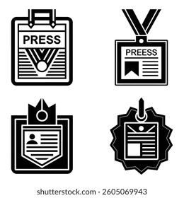 Set of Clipboard Document Icons in 3D Vector Design