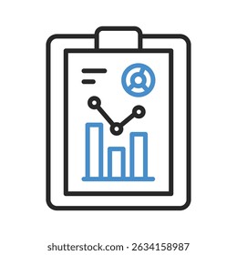 set of an Clipboard Graph Chart Icon