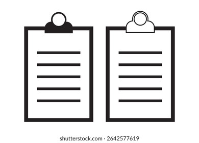 conjunto do ícone da área de transferência, área de transferência com o ícone da lista de verificação.