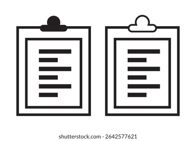 conjunto do ícone da área de transferência, área de transferência com o ícone da lista de verificação.