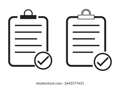 conjunto do ícone da área de transferência, área de transferência com o ícone da lista de verificação.