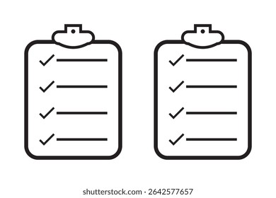 conjunto do ícone da área de transferência, área de transferência com o ícone da lista de verificação.